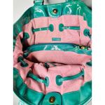 Dooney & Bourke Teal Green Chiara Patent Leather Drawstring Tote Handbag Photo 12