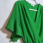 FRAICHE BY J Surplice Flutter Sleeve Romper In Green Vacation Cruise Size L Size L Photo 1