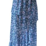 Free People NWOT ROMANCE ME TIERED MAXI Midi SKIRT Blue Medium Photo 3