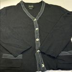 Andrea Jovine  Black  Cardigan with Button Details made in Italy Photo 7