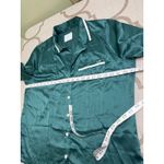Abercrombie & Fitch  green satin Long sleeve pull on pants PJ set, size XL Photo 6