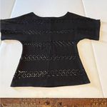 Bebe Cut Out Blouse Womens Size XS Black Streetwear Goth Biker Cotton Blend Photo 11