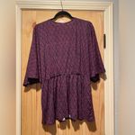 Dear Scarlett Flowy Purple Blue Women’s Devoted Heart Dreamer Top Small NWT Photo 2