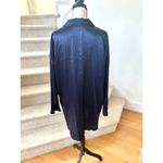 Victoria's Secret Victoria Secret Navy Satin Rose Applique Night Gown Sleep Dress Photo 2