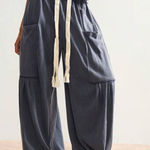 Boutique Dark Grey Boho Lounge Pants Photo 0