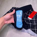 Spanx Black White Geometric Flirty Skirted Swim Bottom Modest SZ 14 NWT Ruffled Photo 4