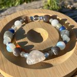 Handmade 🩵  Citrine Blue Lace + Botswana Agate Labradorite Aquamarine Bracelet Photo 2