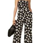 MSGM Tuta Jumpsuit in Black Floral 46 12 Floral Poplin Outfit Womens Photo 0