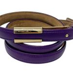 Salvatore Ferragamo Purple Leather Slide & Post Belt size 95cm Large L/XL Photo 9