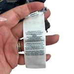 CHAPS  Western Sweater Blue Tan Pullover Striped Neckline Crisscross Tie Size L Photo 7