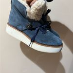 Coach  Urban Hiker Suede Ankle Shearling Cold Weather Boots Blue Size 7.5‎ T Photo 2