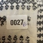 Chico's  3 US Size XL Button Shirt Top White Black Short‎ Sleeve Linen Geometric Photo 6