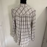 Lucky Brand  White and Brown Classic Button Down Shirt Photo 3
