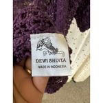 Dewi Shinta Loose Crochet Knit Short Sleeve Open Longline Cardigan One Size Purple Size undefined Photo 4