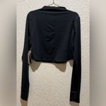 Nike  NWT Dri Fit One Luxe Long Sleeves Crop Top Black Size XL Mock Neck Photo 2