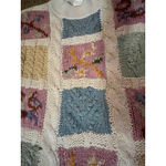 Vintage 90s Needles & Yarn Sweater Womens M Patchwork Floral Knit Korea Size M Photo 4