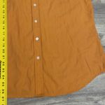 Ann Taylor 2 Tone Orange Striped Long Sleeve Button Down Women's Shirt Large Photo 8