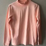 L.L.Bean  Creamy Apricot  Interlock Mock Turtleneck Long Sleeve Size Small Photo 0
