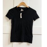 J.Crew  Cashmere Relaxed T-Shirt in Black, Size XXS Photo 3