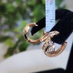Gold Stainless Steel Huggie Hoop Earrings Nail Ring Design Photo 7