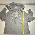 Wildfox Sweatshirt Hoodie Women’s Small Gray Oversized Lace Up Hutton USA Made Photo 4
