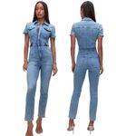 Good American NWT Fit For Success Denim Jumpsuit Size S Photo 1