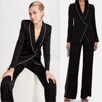 Veronica Beard  Jagger Crystal Trim Dickey Blazer Jacket in Black Size 2 Photo 3