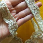 No Boundaries Sparkly, Beaded, Dressy, Lace Trimmed Camisole Tank Top, Ivory, Cream, Size M Photo 7