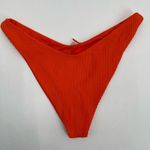 l*space NEW L* Bikini Bottoms Size Large Cabana Orange Bitsy Cut NWOT Poppy Stripes Photo 2