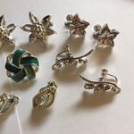 Lot Of 5 Vintage Costume Clip On Earrings Clip Photo 2