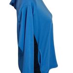 Nike athletic hooded mesh fabric half zip jacket in storm blue black size M Photo 2