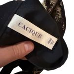 Cacique Black Lace Overlay Bra Women’s Size 40DD Adjustable Straps Floral Photo 2