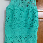 Papaya  Turquoise Eyelet Sleeveless Top 8 Photo 0