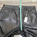 Good American NWT  90's Vinyl Pants Women's Black Faux Leather Size 16 Photo 9