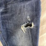 Jeanasis Distressed Medium Wash‎ High Rise Crop Jean Blue Photo 4