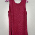Gorgeous Vintage 70s L Suzelle Raspberry Pink Gold Studded Knit Tank Top Ramie Size L Photo 2
