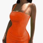 Amazon Neon Orange Dress Photo 0