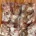 Hutch Anthropologie x Strapless Cropped Wide Leg Metallic Floral Jumpsuit Size 8 Photo 1