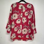 Skies Are Blue  Urban Outfitters Pink Floral Bell Sleeve Blouse Womens 1X Shirt Photo 7