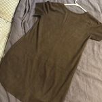 Suede Army Green T Shirt Dress Size M Photo 1