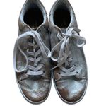 Toms Lenox Silver Metallic Leather Sneakers 8.5 Photo 0