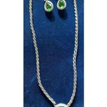 Brighton  EMERALD ISLE Green Blue Swarovski Crystal Necklace and Earrings Lot 2 Photo 3