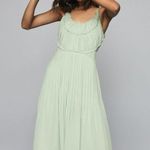Reiss ππ Thora Pleated Chiffon Dress ~ Aqua US 10 Photo 3