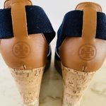 Tory Burch  Solid Denim Blue Espadrille Wedge Platform Sandal - US 7.5 Photo 8