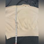 Free People Women’s Sz: S Oversized Cream Sweater Slouchy Tunic Mock Neck. Photo 3