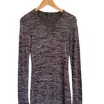 Wilfred Free Aritzia Long Sleeve Sweater Midi Dress Scoop Neck Purple Gray Small Photo 3