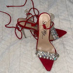 Miss Lola Red heels with stones Photo 0
