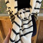 Free People University Stripe Sweater Scarf White Black Stripe One Size. NEW Photo 3