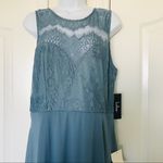 Lulus NWT Lulu’s blue sleeveless maxi gown dress size XL Photo 4