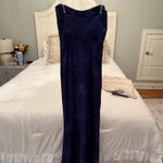 Navy silk maxi dress Blue Size XXS Photo 2